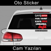 Araba arka cam yazıları seti - 1