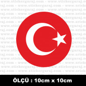 ayyıldız daire sticker 2 adet - 1