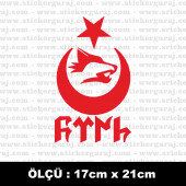 Ayyıldız kurt sticker2 adet - 1