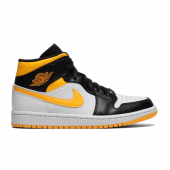 Nike Air Jordan 1 Mid Retro Laser Orange Yellow Black Spor Ayakkabı CV5276-107 - 1