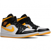 Nike Air Jordan 1 Mid Retro Laser Orange Yellow Black Spor Ayakkabı CV5276-107 - 2