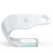 SHAZA 4in1 Megsafe 15W Hızlı Kablosuz Şarj İstasyonu İphone Airpods Watch Uyumlu Beyaz - 1