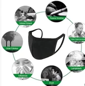 Yıkanabilir Nano Siyah Koruyucu Yüz Ağız Maskesi - 7