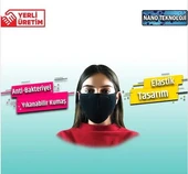 Yıkanabilir Nano Siyah Koruyucu Yüz Ağız Maskesi - 2