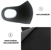 Yıkanabilir Nano Siyah Koruyucu Yüz Ağız Maskesi - 8