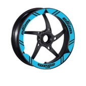 Tvs Wego 110 2012 - 2024 Uyumlu Mavi Geniş 1 Set Jant Şeridi - 1