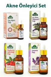 Arifoğlu Akne Önleyici Set: Çay Ağacı 10ml+lavanta 20 Ml+adaçayı 20 Ml+kuşburnu Çekirdeği 20 Ml - 1