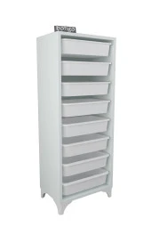 Bofigo 8 Sepetli Dolap Çok Amaçlı Dolap Oyuncak Dolabı Dora Beyaz - 4