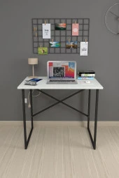 Bofigo 60x90 cm Çalışma Masası Bilgisayar Masası Ofis Ders Yemek Masası Beyaz - 3