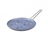 TANTİTONİ GRİ MAVİ RENK GRANİT PANKEK TAVASI 28CM-4 BÖLMELİ (ÇELİK KULP) - 1