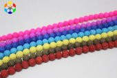 Lav Taşı Sarı Renkli YARIM Dizi 8mm (18cm uzunluğundadır) - 1