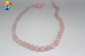 Pembe Kuvars Taşı YARIM Dizi 8mm (18cm uzunluğundadır) - 2