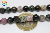 Turmalin Taşı Karışık Renkler YARIM Dizi 8mm (18cm uzunluğundadır) thumbnail 4