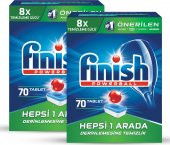 Finish Hepsi Bir Arada 70 Adet 2'li Paket Bulaşık Makinesi Tableti - 2
