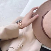 Apple Watch 44mm KRD-56 Halka Tasarım Metal Kordon - 6