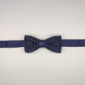 MORDİNO Beyaz Puantiyeli Lacivert Çocuk Papyon - 1