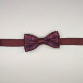 MORDİNO Kırmızı Noktalı Bordo Çocuk Papyon - 1