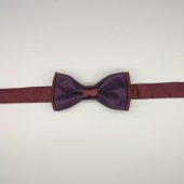 MORDİNO Mavi Etnik Desenli Bordo Çocuk Papyon - 1