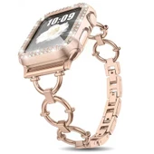 Apple Watch 40mm KRD-56 Halka Tasarım Metal Kordon - 5