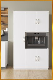 AEKA Ae-3030 Duygu 5 Kapaklı Beyaz Çok Amaçlı Mutfak & Banyo Dolabı, Kiler - 1