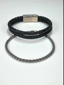 JTAW23ÇEB1111 PASLANMAZ ÇELİK ve HAKİKİ DERİ KOMBİN BİLEKLİK KUTULU GARANTİLİ thumbnail 4