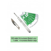 Bistüri Neşter Sapı No:4 (100 Adet 24 Numara Bistüri Ucu Ile Birlikte ) - 1