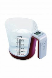 Premier Pks 284 Lcd Göstergeli Sıvı Ve Katı Dijital Mutfak Tartısı Kırmızı - 1