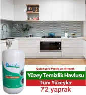 QUICKCARE Dezenfektanlı Yüzey Temizlik Havlusu 72 Yaprak- Limon Kokulu - 1