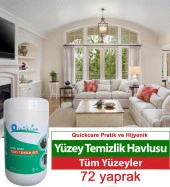 QUICKCARE Dezenfektanlı Yüzey Temizlik Havlusu 72 Yaprak- Limon Kokulu - 4