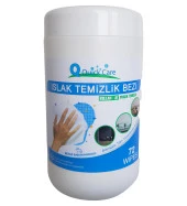 QUICKCARE Dezenfektanlı Yüzey Temizlik Havlusu 72 Yaprak, Kova Mendil Beyaz Sabun Kokulu - 3