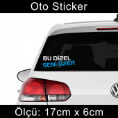 bu dizel seni üzer sticker Araba cam yazıları 2 ADET - 1