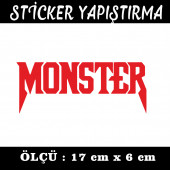 Canavar yazısı sticker 2 ADET - 1