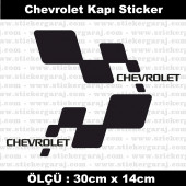 Chevrolet yan kapı şerit sticker 2li - 1