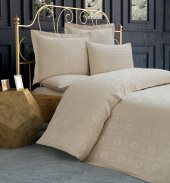 Finezza Jardin Bambu Jakar Kumaş Bej ikili Oksford 60*80 cm Yastık Kılıfı - 1302 - 5