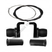 Hsgl Bisiklet Siyah Saıguan 3x7 Noktalı vites kolu Ergonomik Bisiklet Vites Sistemleri - 1