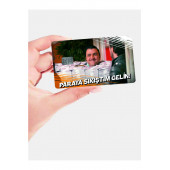 Alptuğ Reklam Kardeş Payı Hilmi Paraya Sıkıştım Tasarımlı Kart Kaplama Sticker - 1