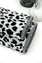 2li Leopar Desen Havlu Seti (50x90-40x55) - 2