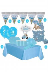 Baby Shower Erkek Bebek Konsepti 8 Kişilik | Hoş Geldin Bebeğim - 1