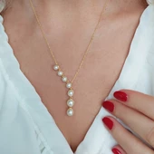 Vaoov 925 Ayar Gümüş İnci Kolye thumbnail 2