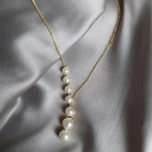 Vaoov 925 Ayar Gümüş İnci Kolye thumbnail 3