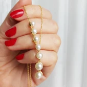 Vaoov 925 Ayar Gümüş İnci Kolye thumbnail 5