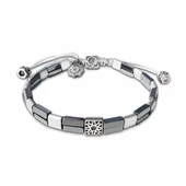 Hematit Taşlı 925 Ayar Gümüş Erkek Bileklik thumbnail 1