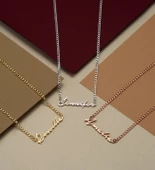 Vaoov 925 Ayar Gümüş El Yazısı Kalın Zincir Kolye thumbnail 3