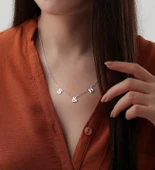 Vaoov 925 Ayar Gümüş Kişiye Özel Harfli Kolye thumbnail 2