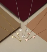 Vaoov 925 Ayar Gümüş Kişiye Özel Harfli Kolye thumbnail 3