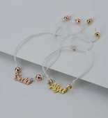 Vaoov 925 Ayar Gümüş İpli El Yazılı Kişiye Özel Bileklik thumbnail 3