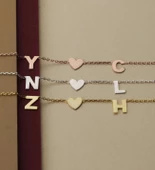 Vaoov 925 Ayar Gümüş Harfli Kalpli Bileklik thumbnail 3