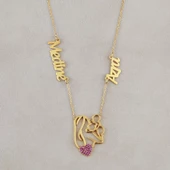 Vaoov 925 Ayar Gümüş Anne Bebek Figürlü Isimli Kolye (418903524) thumbnail 2