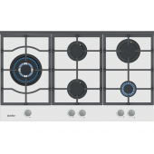 Simfer 3916 Wok Gözlü 90 Cm Beyaz Cam Ankastre Ocak - 1