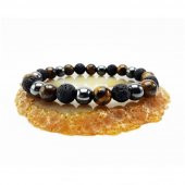 Kaplangözü - Hematit - Lav Taşı Doğal Taş Bileklik - 2